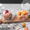 Slomg 100 Pack Plastic Cupcake Containers with Dome Lids, Disposable