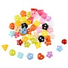 OELFFOW 100Pcs Colorful Mini Handmade Buttons for DIY (Star, Flower,