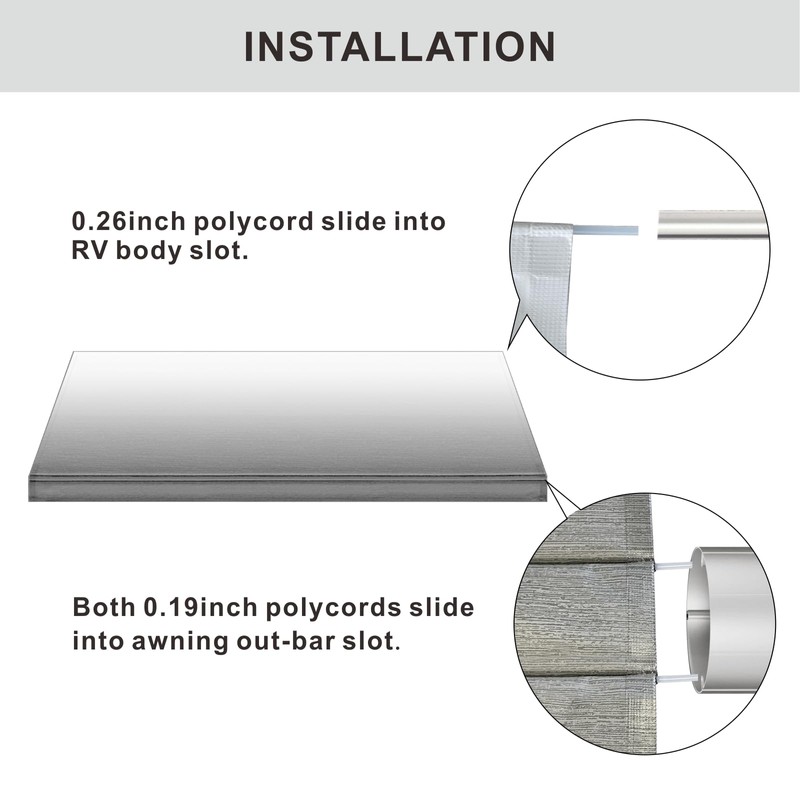 SHADEPLUS RV Awning Fabric Replacement,Camper Awning Replacement,16 oz Heavy Duty