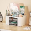 AUMA Desk Organizer with Drawer, Multi-Functional Pencil Holder for Desk,