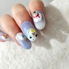 Snowman Village Handmade Nail Tips - Ballerina M / 눈사람