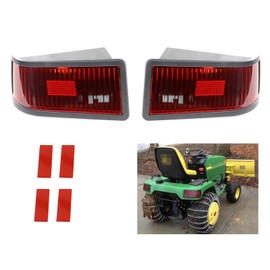 MGWILL Tail Light Kit Compatible with John Deere 415 425 445 455 Red Lens w/o Bulb Replacement for M116504 M116505 M116132 M116133