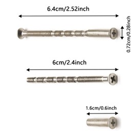 24-Pack M4 Door Handle Screws Kit – Adjustable Length Connecting Bolts with Sleeves for Cabinet, Drawer & Furniture Repair – Stainless Steel Fixing Screws for Handles, Hinges & Hardware Installation