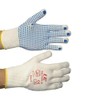 UCI White Nylon PVC Polka Dotted Work Gloves - Small