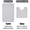 EDS 2 Piece Ichra Bath Mat Set Non Slip Ultra