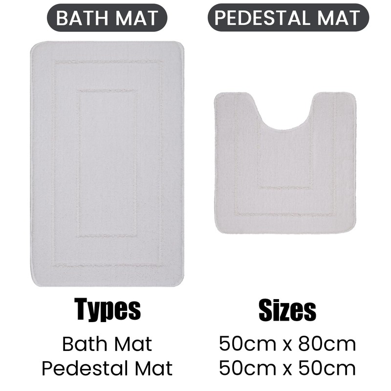 EDS 2 Piece Ichra Bath Mat Set Non Slip Ultra