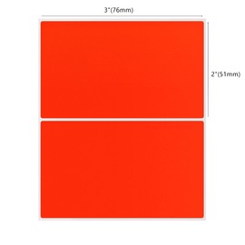 Hybsk 2 x 3 inch Rectangular Inventory Labels Permanent Fluorescent Color Code Organizer Labels (Fluorescent Red)