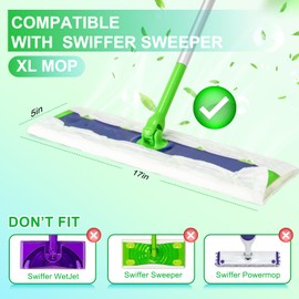 20 Count XL Wet Mopping Cloths for Swiffer Sweeper XL Mop - Disposable X-Large Wet Pad Refills - Multi-Surface Wet Wipes Mopping Pads Refil for Floor Cleaning