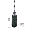 ElekTek Bathroom Light Pull Chain Cord Chrome Green Marble Drop