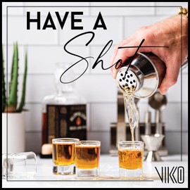 Vikko Shot Glasses, 1.9 Ounce Shot Glass Set of 12 Small Liquor and Spirit Glasses, Durable Tequila Shot Glasses For Alcohol and Espresso Shots, Viva