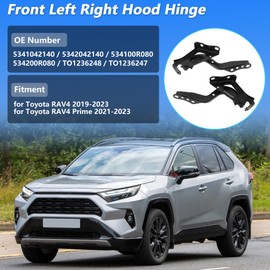 X AUTOHAUX Front Hood Hinge for Toyota RAV4 2019-2023 for Toyota RAV4 Prime 2021-2023 No.5341042140/5342042140 Front Left Right Driver Passenger Side Hood Hinge No.534100R080/534200R080