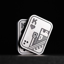 New Decompression Metal Poker Fidget_Slider，Manually Rotate Adult Office Decompression Toys to Relieve Pressure, Tabletop Toys for Adults, （KK）