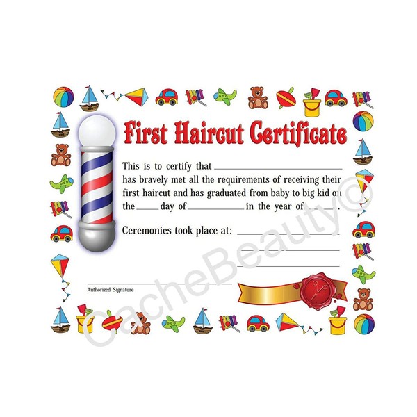 Kids First Haircut Certificates NEW 2021 (12)
