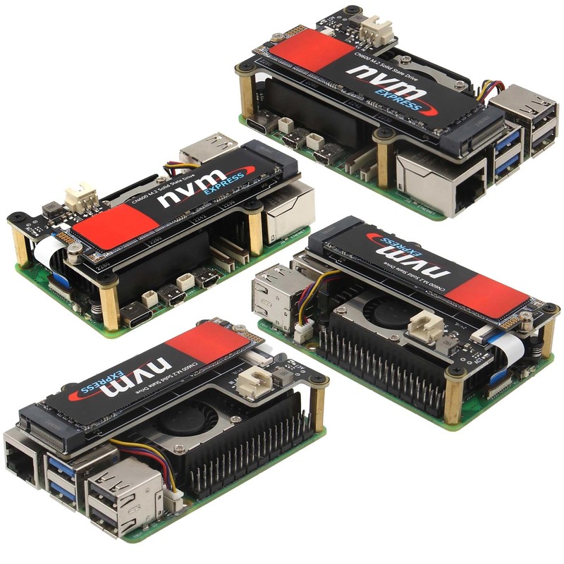 Geekworm X1001 V1.1 PCIe NVMe M.2 SSD 2280 Expansion Board,