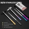 Metal Chopsticks With Case Stainless Steel Chopsticks Titanium Plated Reusable
