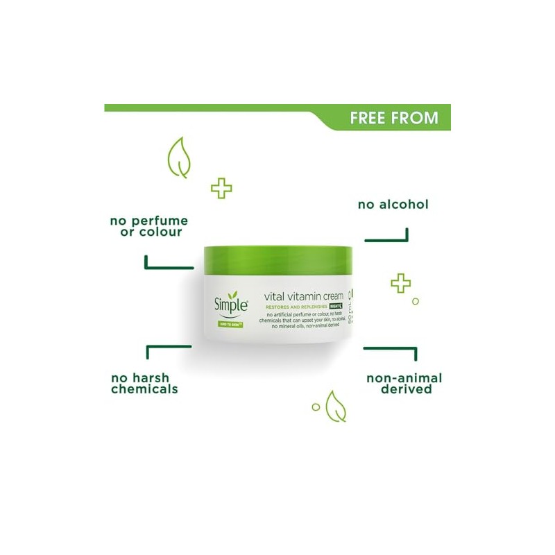 Simple Day & Night Face Cream Bundle with SPF15 for