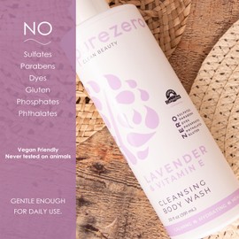 Purezero Lavender & Vitamin E Body Wash - 20 oz Calms and Invigorates Skin, Leaves Skin Hydrated, Maintain Elasticity and Smoothness