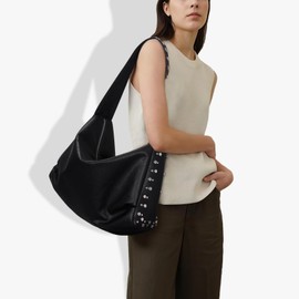 GETERUUV Hobo Bags for Women Studded Shoulder Bag Faux Leather Tote Bag Shoulder Handbag Large Y2k Hobo Bags Casual Fall Bag