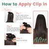 Clip in Hair Extensions Real Human Hair Natural Black Hair