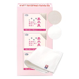 Azuma Shoji Spa Water Gel Bisuizumi Travel Beauty Skin All-in-One Gel 80g x 3 Piece Set [Imabari Towel Handkerchief] (Plain)