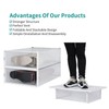 PARANTA 6-Piece Boot and Shoe Storage Box, Stackable Clear Plastic