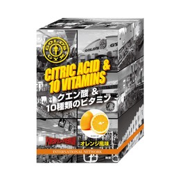 GOLD'S GYM Citric Acid Powder, Orange Flavor, 14 Packs