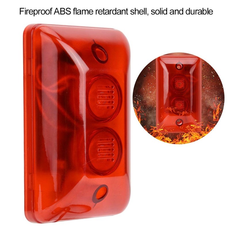 Sonew 12V Wired Alarm Strobe Siren Sound Siren Flashing Flashing