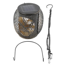 Solar Hanging Lights Waterproof Exquisite Vintage Iron Art LED Solar Hanging Lantern for Garden Patio Porch Yard Backyard Balcony Wedding