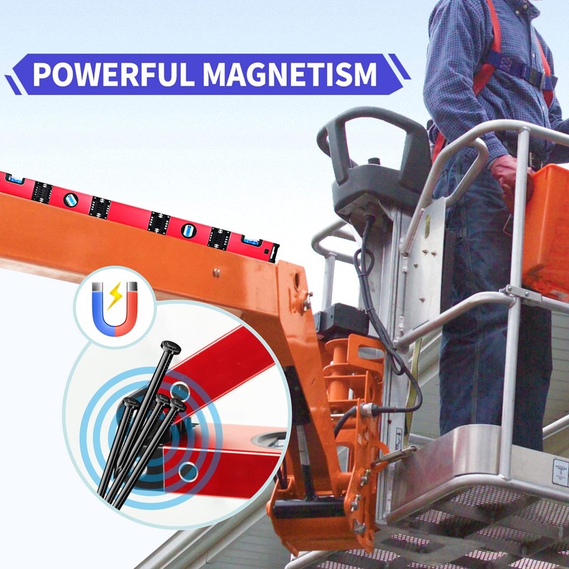 Multi-Function Foldable Level, 28 Inch Foldable Level Measuring Tool with