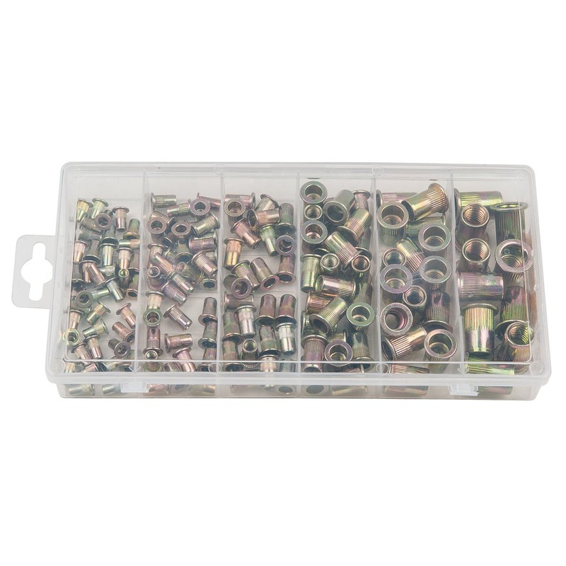 KS Tools 970.0610 Assortment of Threaded Rivets, Steel, M3 x