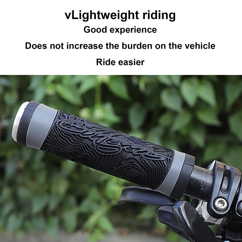 Antislip Silicone MTB Bicycle Handlebar Grips with Plugs Shockproof Cycling