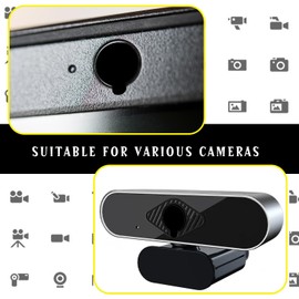 66 Vinyl Webcam Cover/Camera Covers Privacy Stickers for Camera Lens Privacy - Removable & Reusable - Camera Blocker for Laptops Smartphones TVs Smart Home Devices (Black Round Webcam Covers)