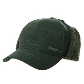 Wool Blend Winter Trapper Hat Baseball Cap for Large Big Head Men Women with Faux Fur Earflaps Fleece Lined Cold Weather Medium Army Green