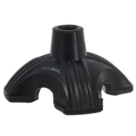 Royal RC Canes Self Standing Cane Base - Enhanced Stability & Convenience - Premium Rubber - Fits Most Standard Canes - Durable, Non-Slip, Pivoting Base. (Black, 18 (3/4"))