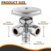 5-PCs HeSun Multi Turn PEX-A Angle Stop Valve, 1/2" PEX-A
