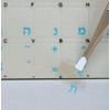Hebrew Keyboard Stickers Transparent Blue Lettering for All PC Desktop