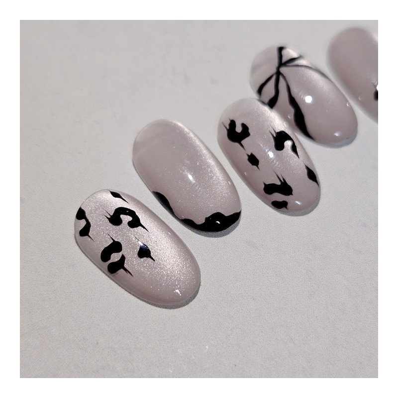Mobre Leopard Handmade Nail Tip Silky Magnetic Gel Hope Nail