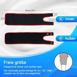 supregear Thigh Support, Adjustable Thigh Compression Cuff, Neoprene Hamstring Quad Wrap, Breathable Non-Slip Upper Leg Support, Leg Slimmer for Men and Women, Red