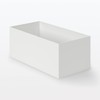 MUJI 83904395 Recycled Polypropylene File Box, Standard Type, Wide, 1/2,
