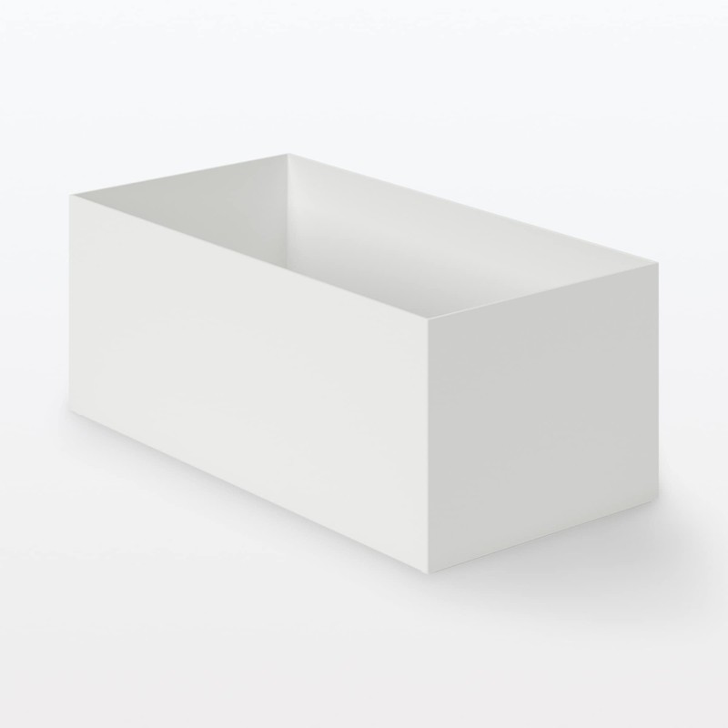 MUJI 83904395 Recycled Polypropylene File Box, Standard Type, Wide, 1/2,