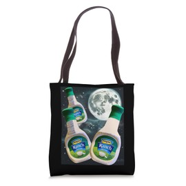 Ranch Dressing Moon Funny Ranch Dressing Sauce Humor Tote Bag