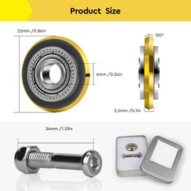 SWAWIS 40000M Tile Cutting Wheel, 22 x 6 x 6 mm Replacement Wheel Cutting Wheel with Screw and Nut, Tungsten Carbide Tile Cutting Wheel of Tile Glass
