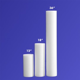 Healthy You Medium/Firm White PE Foam Roller (18" Half Round)