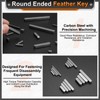 sourcing map 10Pcs Round Ended Feather Key, 5 x 5