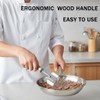 Stainless Steel Meat Chopper, Heavy Duty Mashing Head & Wooden