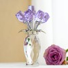 H&D HYALINE & DORA Crystal Rose Purple Flower Figurine,Rose Gifts