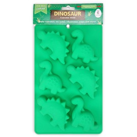 Handstand Kitchen Dinosaur Buddies T-Rex and Stegasaurus Shaped Silicone Cupcake Mold
