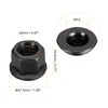 sourcing map M14 Flange Hex Nuts, 2pcs Grade 10.9 Carbon