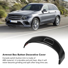 Center Console Armrest Button, Armrest Storage Box Switch Cover Replacement for C‑Class W205 X253 2015‑2021(Black)
