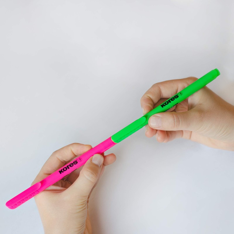 Kores - Fine Green Fluorescent Highlighter Pens - High Liner,